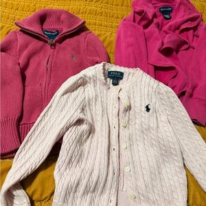 Ralph Lauren Kids Cable Knit Cardigan - Light Pink